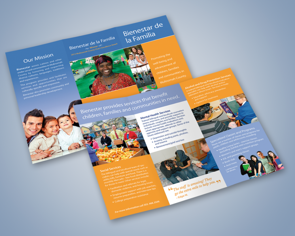 brochure for nonprofit community services